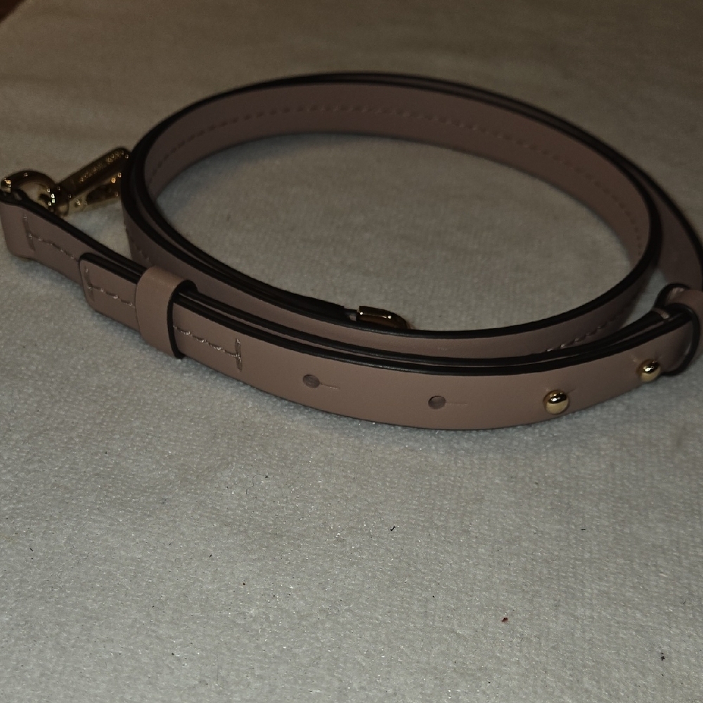 ​Michael Kors Leather Crossbody Strap - Soft Pink/Gold - 41"-46"
